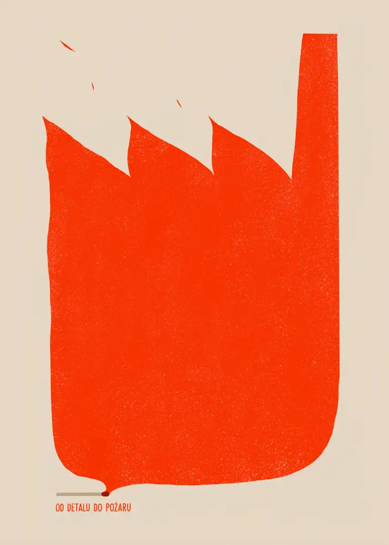 Honourable mention in poster design competition "Workplace safety rules - fire"